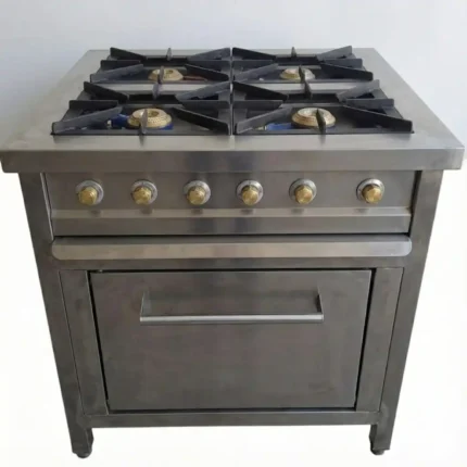 Four-Burner Gas Cooker with Oven